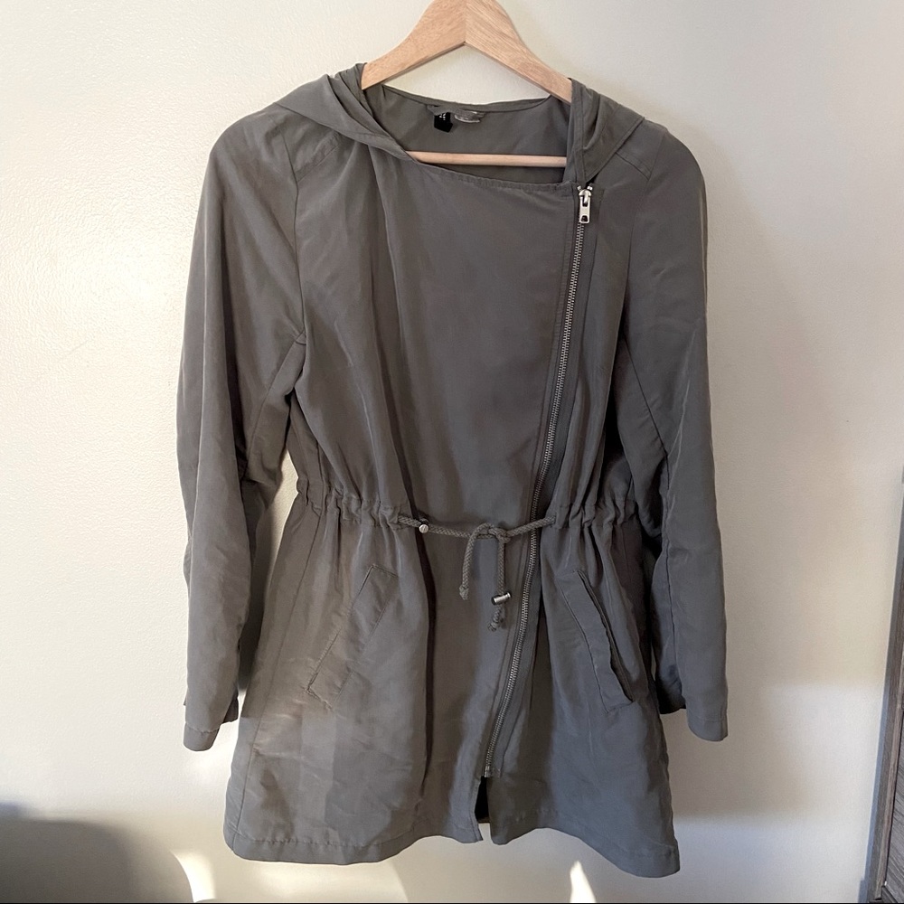 H&M Army Green Light Zip Jacket